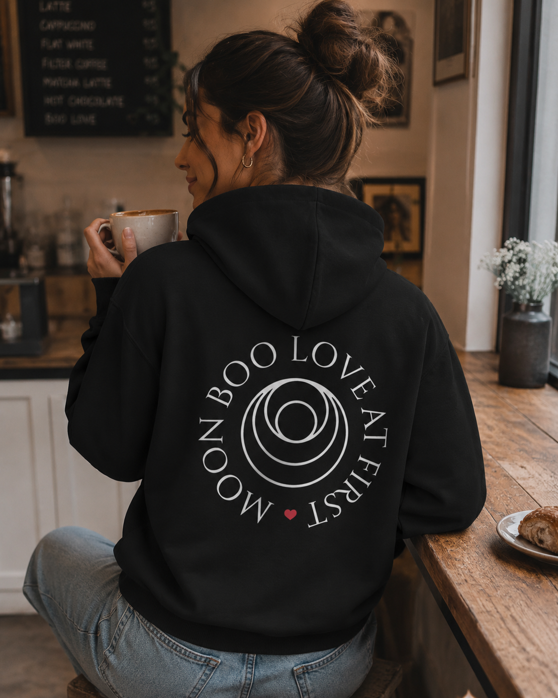 Love At First Moon Boo Hoodie