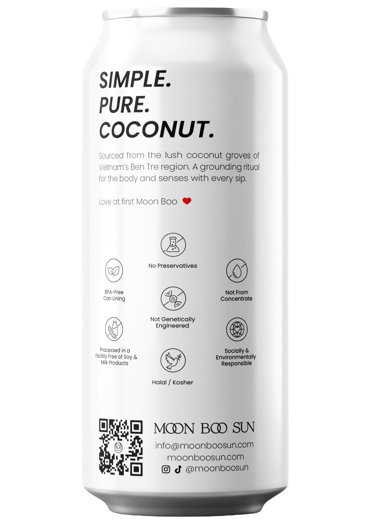 Moon Boo Sun 100% Organic Coconut Water (12 Cans)
